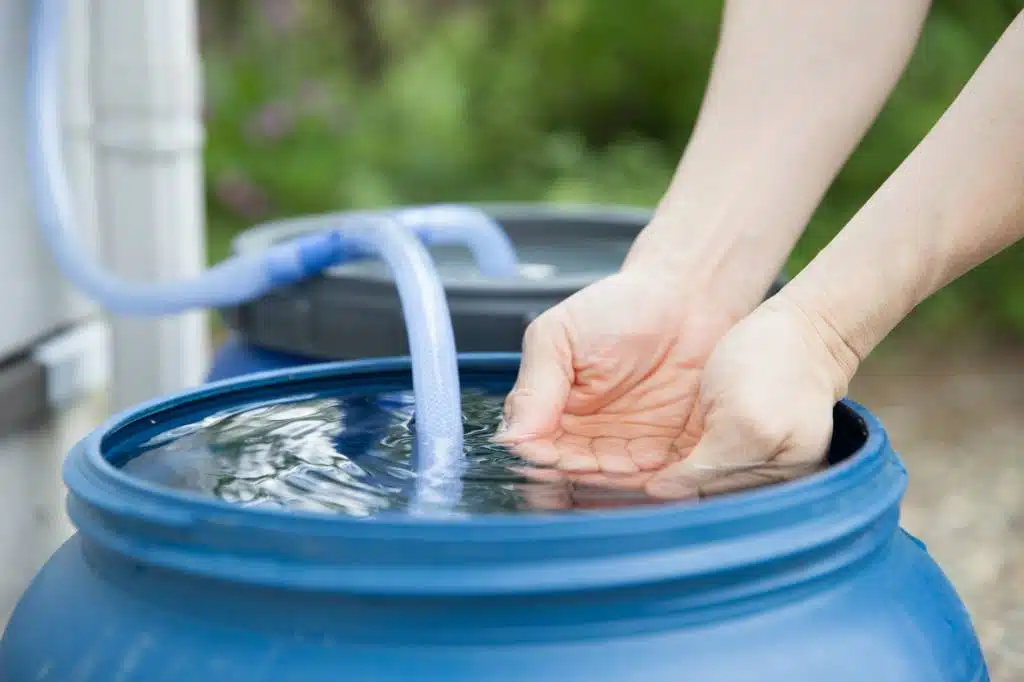 un récupérateur d'eau