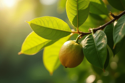 Feuilles d arbre de citronnier en gros plan avec feuilles vertes et jaunes